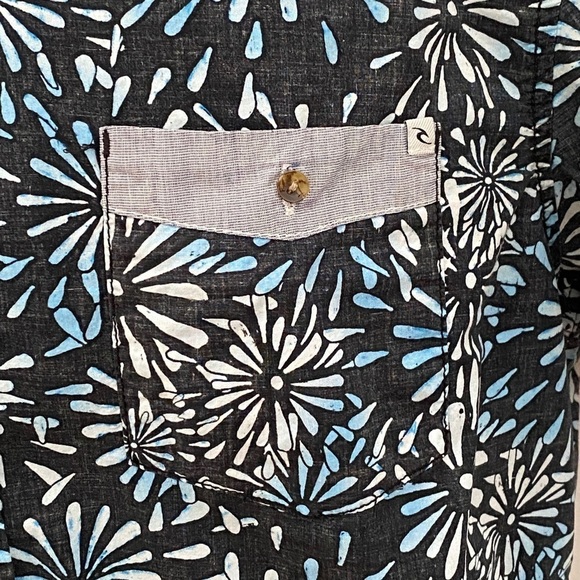 RIP CURL Blue Burst Surf Short Sleeve Shirt Standard Fit Men S Small - Picture 3 of 6